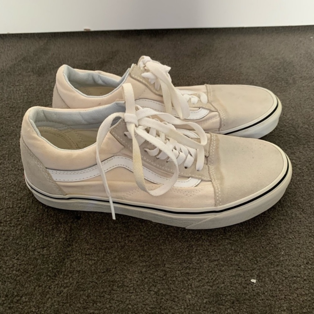 Cream Old Skool Vans size 8.5